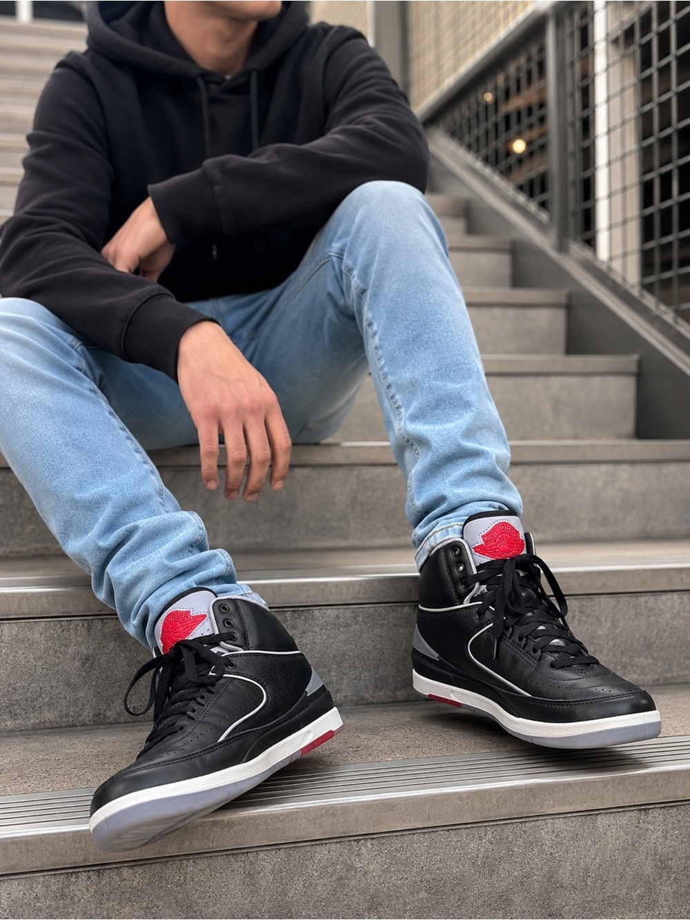Nike Black and Red Kids’ High-Top Sneakers